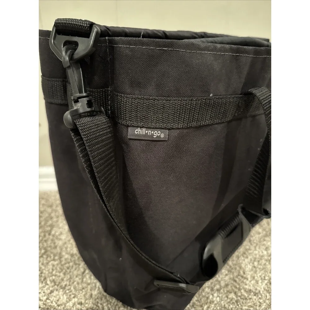 Chill N Go Insulated Black Wine Bag With Vox Vodka Logo